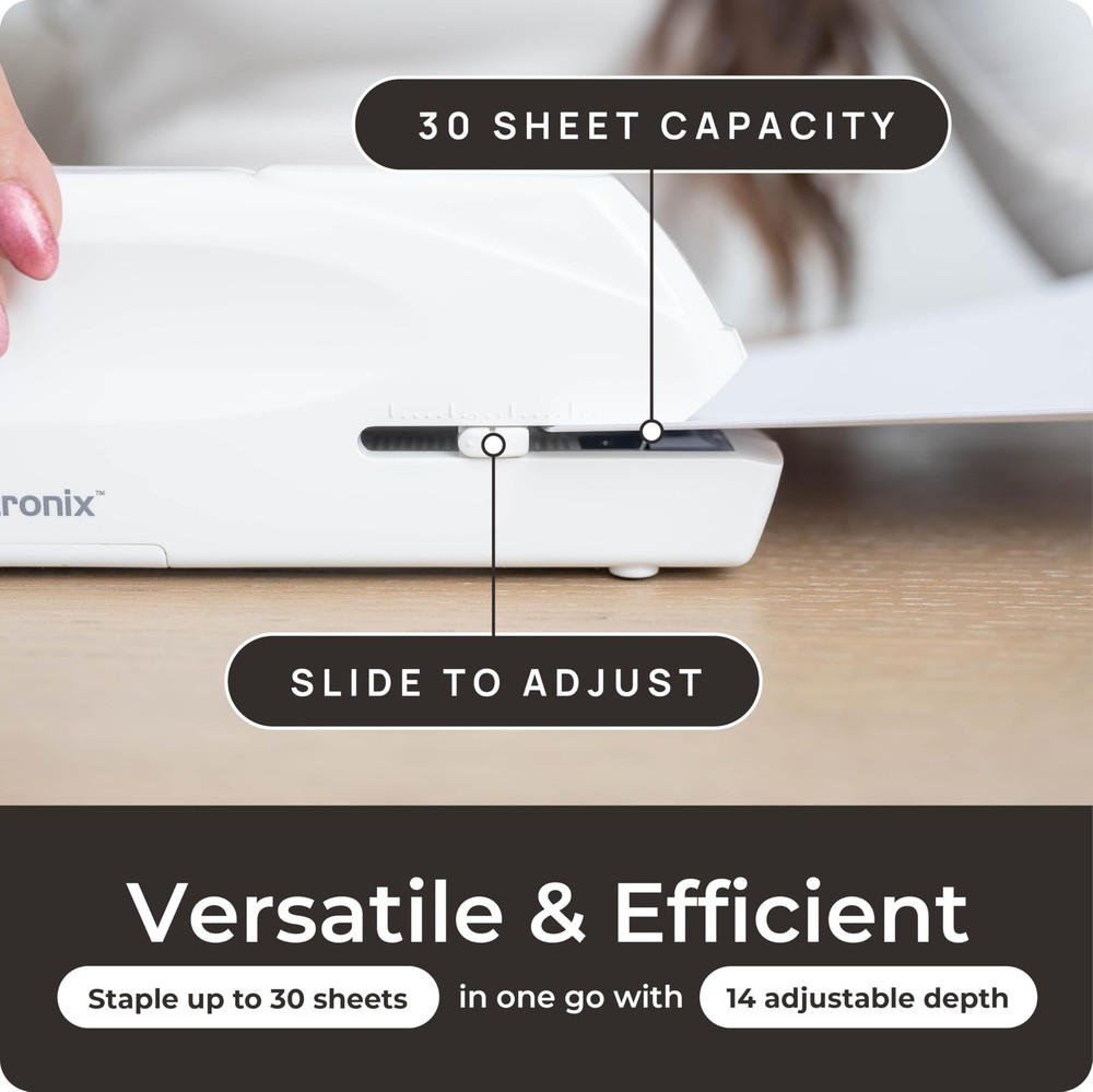 Portable Automatic Electric Stapler Pro - 30 Sheet Capacity,