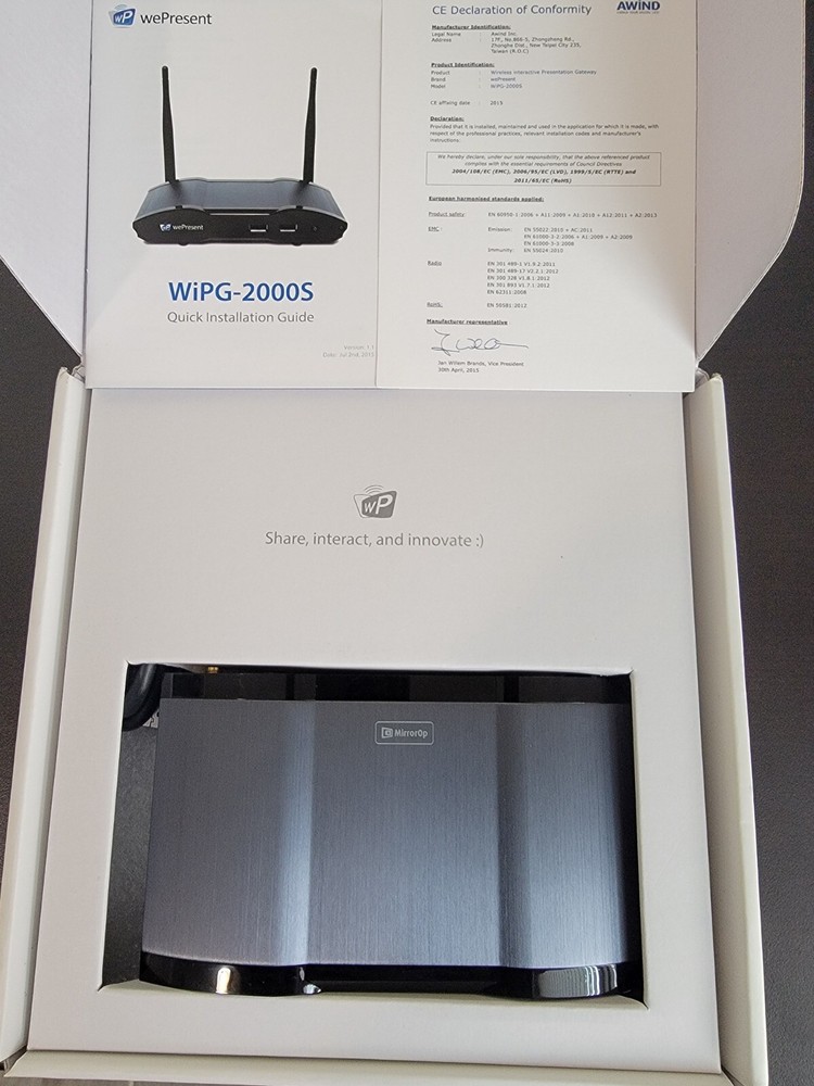 WePresent WIPG2000S Wireless Presentation System HDMI VGA Screen Share