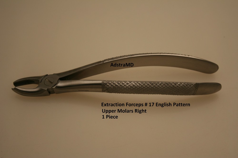 Dental Tooth Extracting Forceps #17 Serrated Jaws