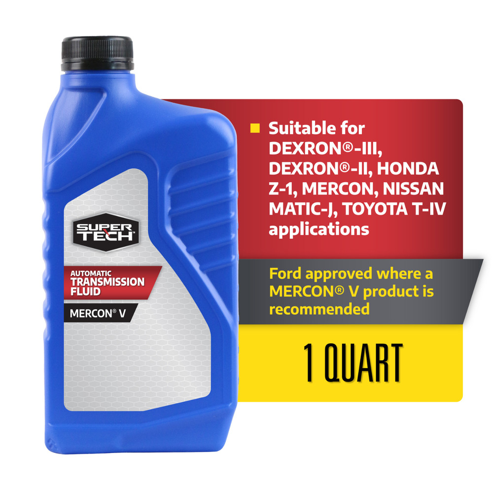 Super Tech MERCON V Automatic Transmission Fluid, 1 Quart (Pack of 2)