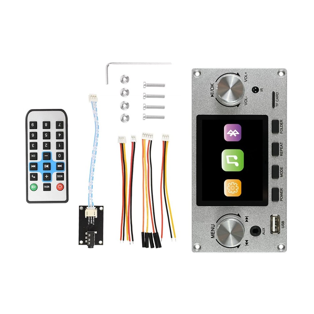 1set 2.8" Screen Decoder Board Bluetooth MP3 TF USB Aux IR Audio Module