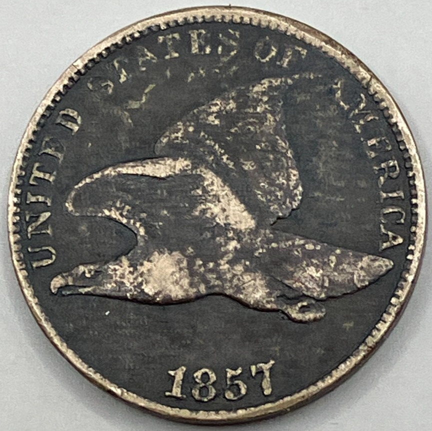 1857 Flying Eagle Cent ~ Fine