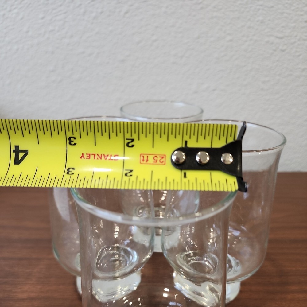 Aurora by Tuscany Crystal Solid Base drinkware Stackable 16 oz Glasses MCM