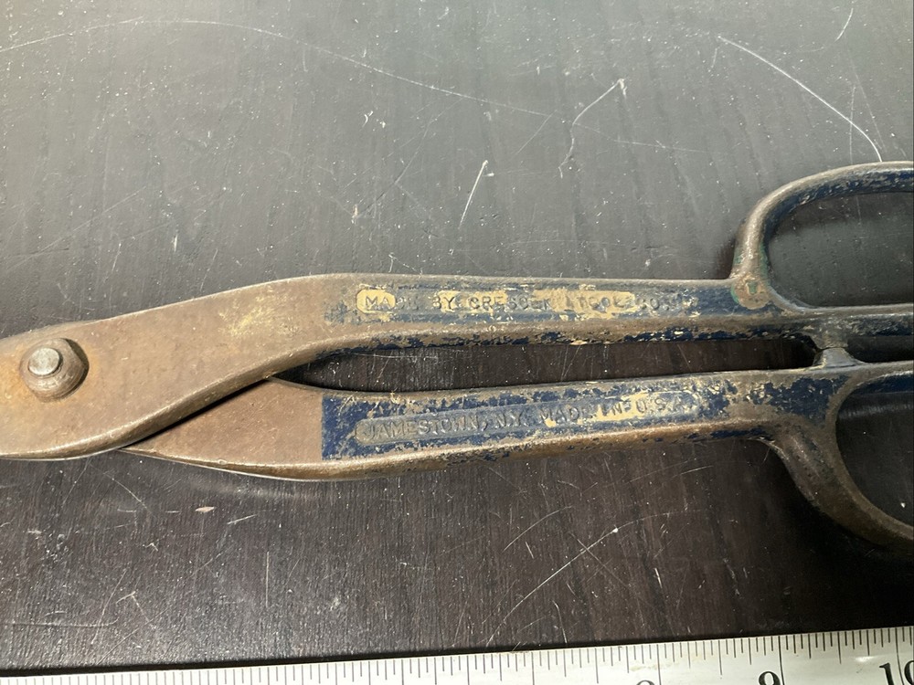 Vintage Crescent Tool Co. 13” & G L 7” Tin Snips