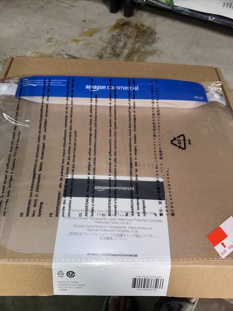 Safety Full Face Shield Transparent Visor 5 Pack