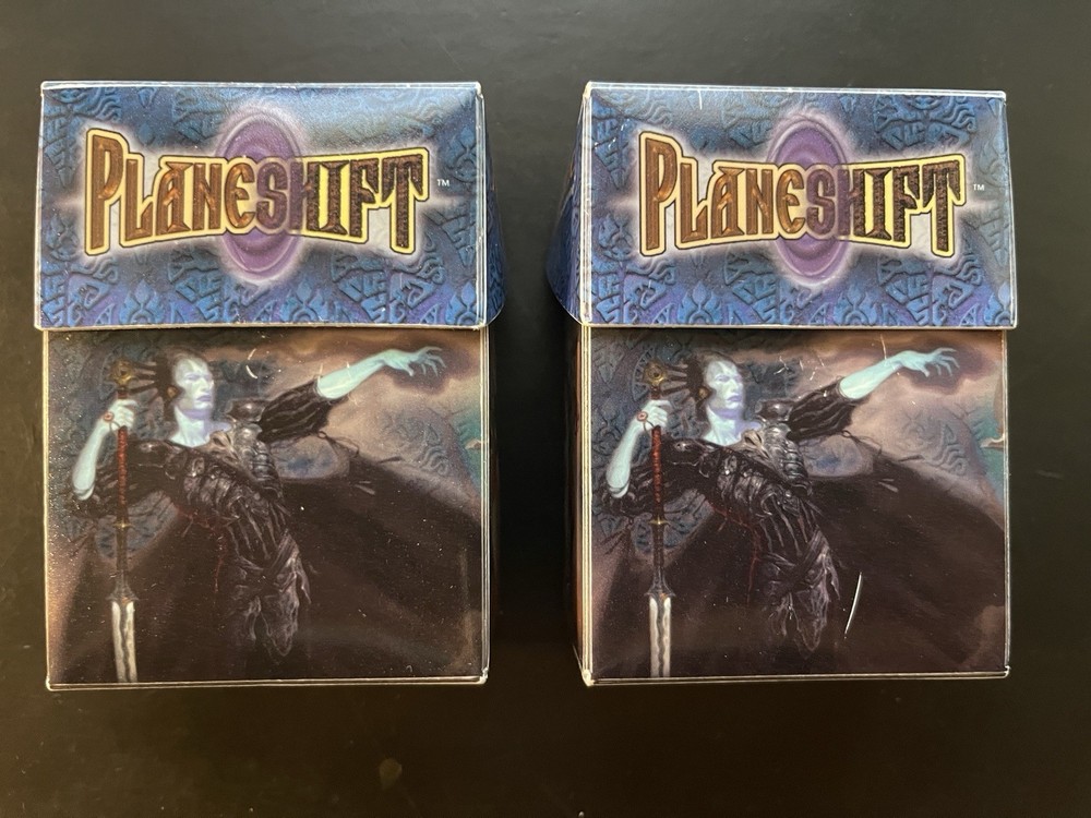 2x MTG Magic the Gathering Planeshift Vintage Plastic Deck Box 2001