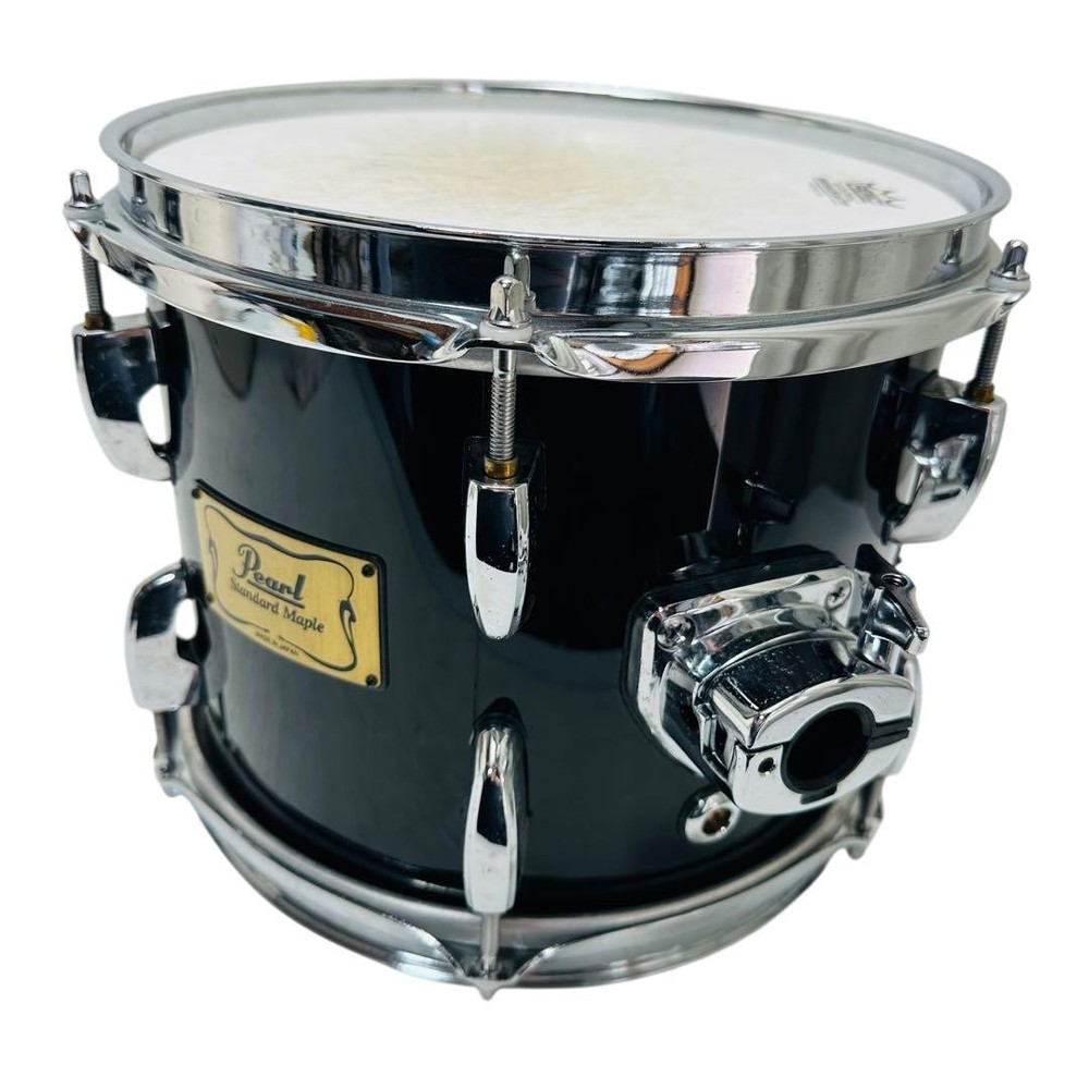 Pearl Standard Maple 10 Inch Black Tom Tom Drum Used