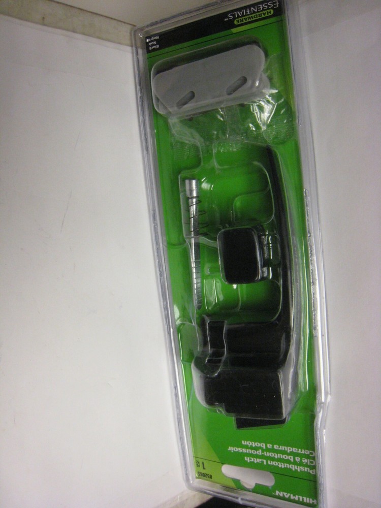 HILLMAN 852065 PUSH BUTTON LATCH BLACK FINISH