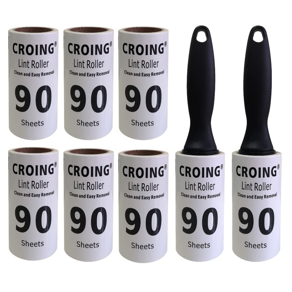 𝙇𝙞𝙣𝙩 𝙍𝙤𝙡𝙡𝙚𝙧𝙨 720 Sheets Lint Roller Value Pack, Works White, Black US