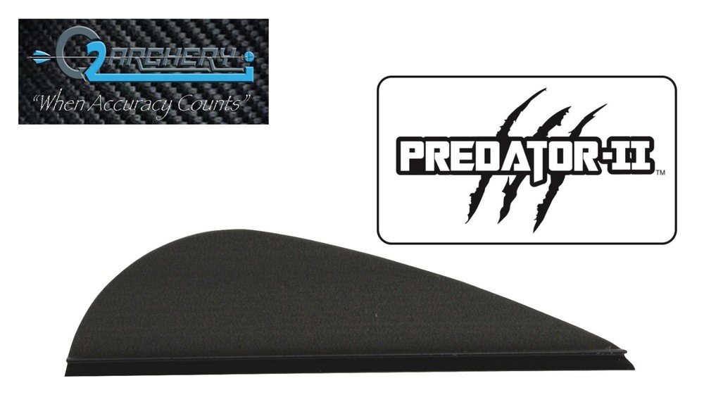 2.0", Black,  Predator-II Vanes , Pkg 36, Q2I, ***When Accuracy Counts***