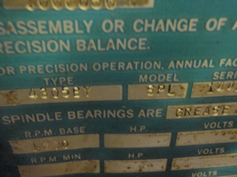 SETCO PRECISION SPINDLE - SPINDLE MODEL # SPL_TYPE_4305BY