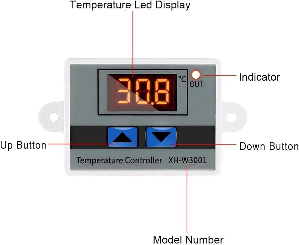 12V Programmable Temperature Controller Thermostat for Efficient Climate Control