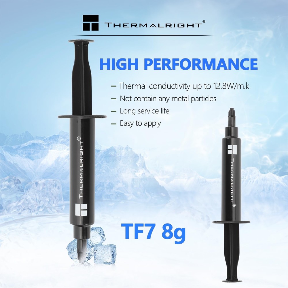 TF7 8 Grams Thermal Paste CPU/GPU 12.8W/m.k Compound Cooler Heatsink Scraper