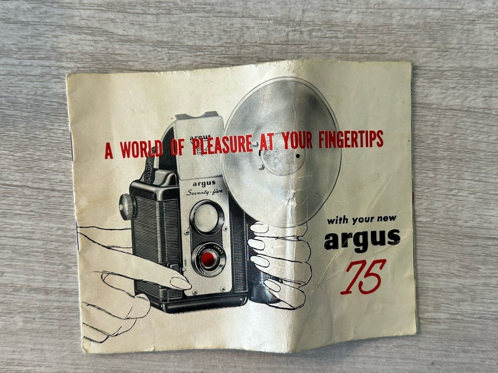 Vintage Argus Seventy-Five Camera With Strap & Flash Attachment Untested