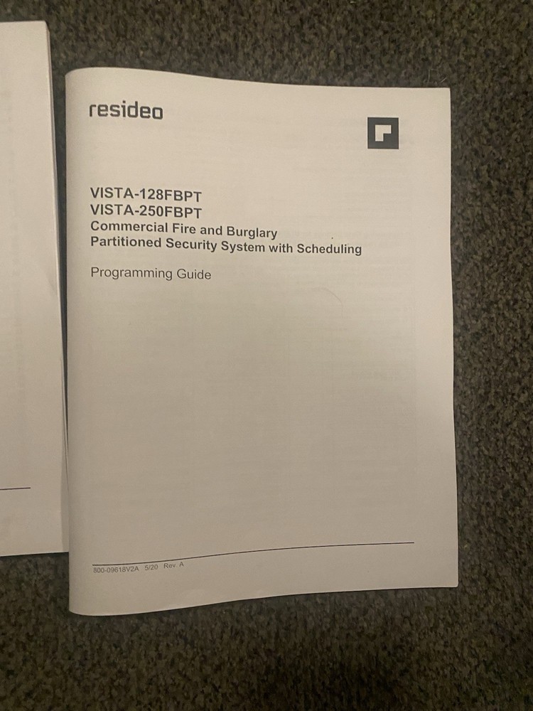 VISTA-128FBPT/250FBPT-Install guide and Programming guide