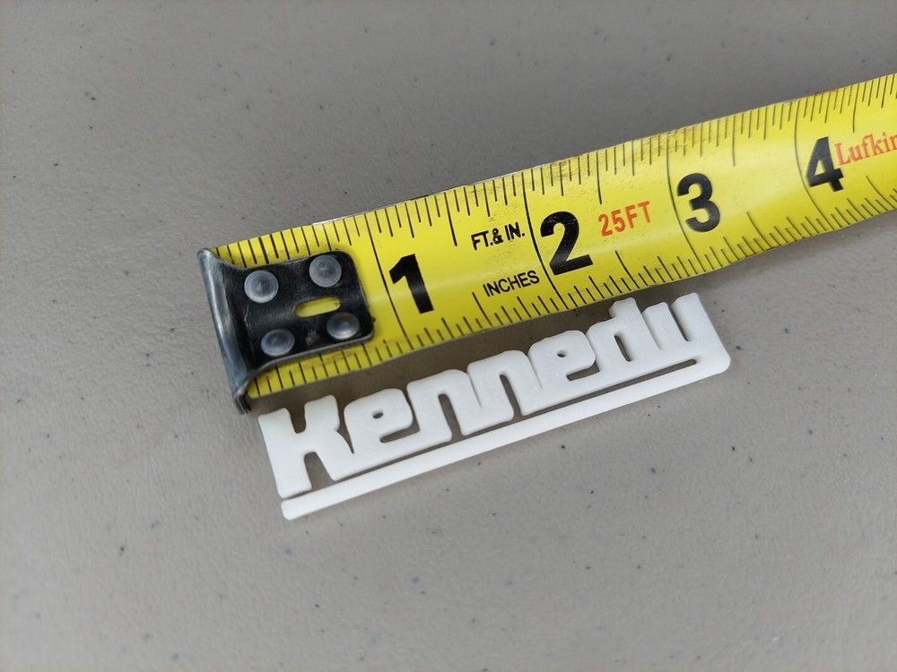 Kennedy Kits Tool Box "Kennedy" Label Placard Emblem Plastic