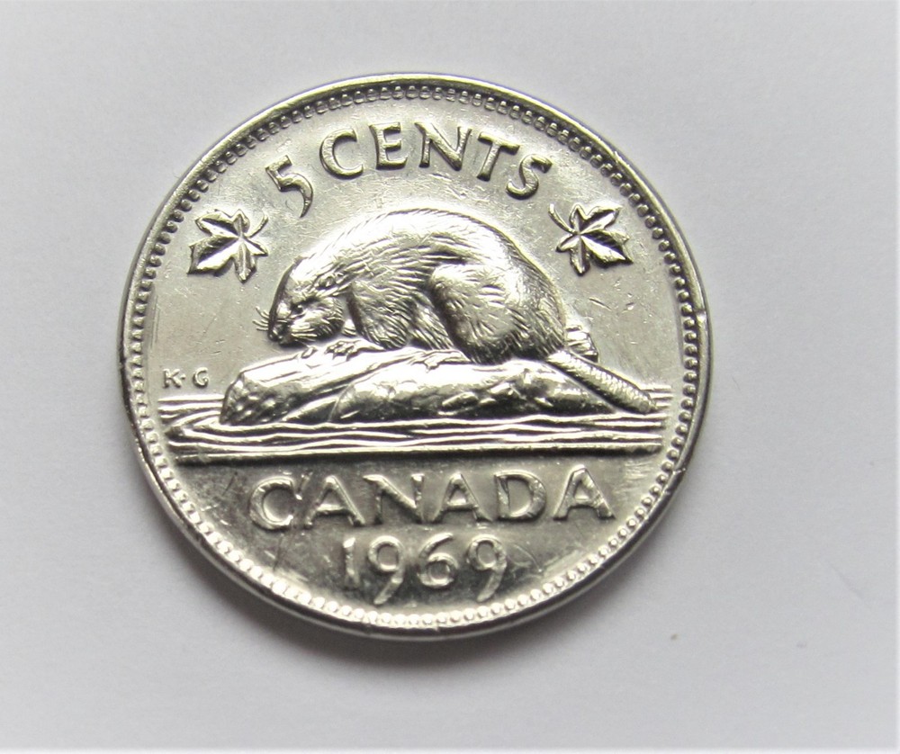 1969 Canada 5 Cent Nickel - combined shipping