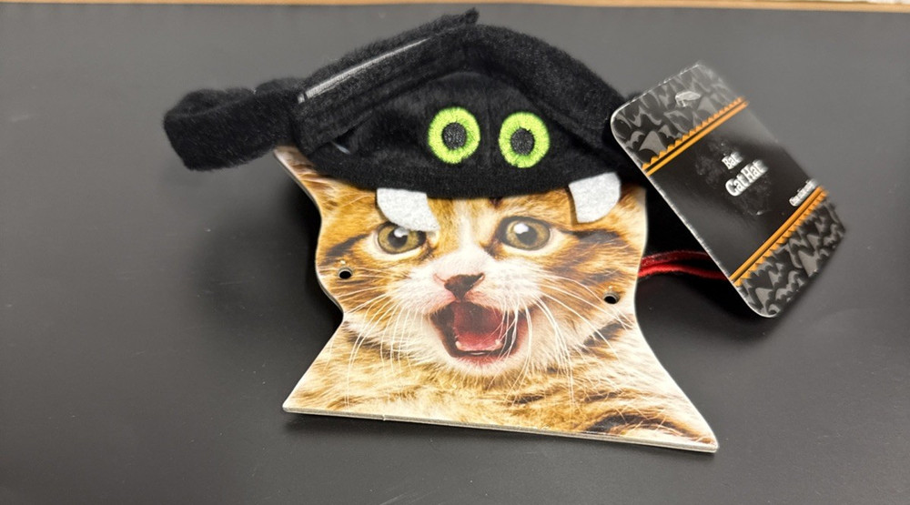Halloween Bat Cat Hat One Size Only