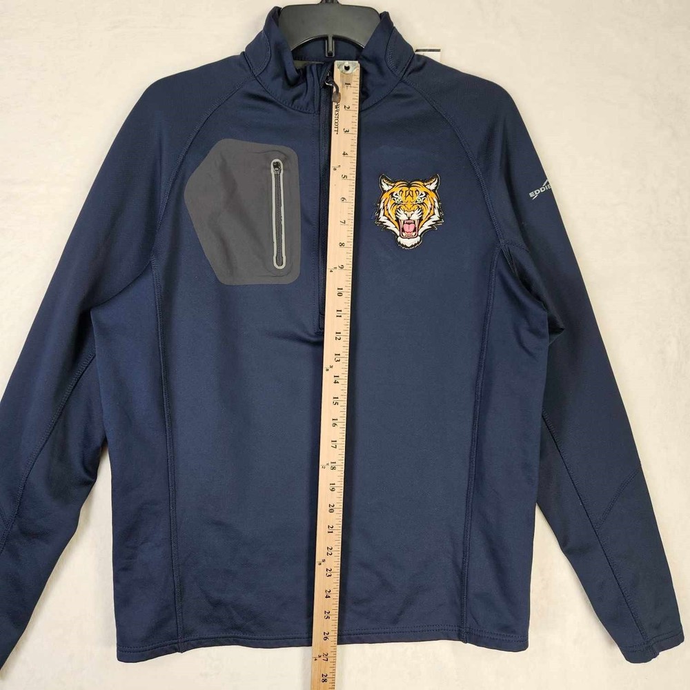 Eddie Bauer Active Jacket Mens Medium Pullover Zip-Pocket Dark Blue
