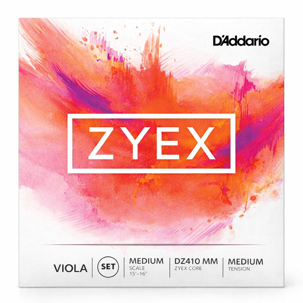DAddario Zyex Viola Strings Set Synthetic Core Medium DZ410MM