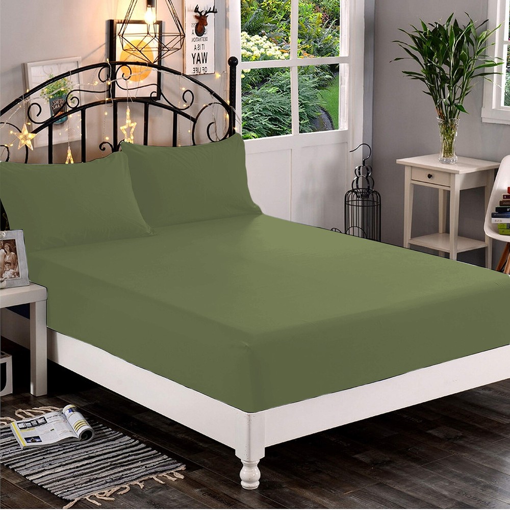 1000 Thread Count 100% Cotton Select Bedding Item US Sizes Moss Pattern