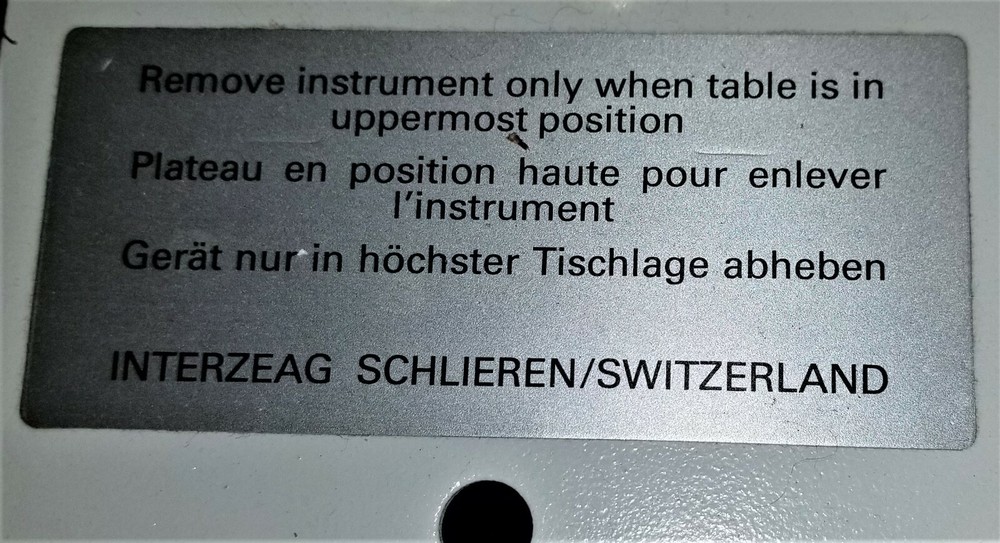 Ophthalmic Table optometry INTERZEAG - Manual