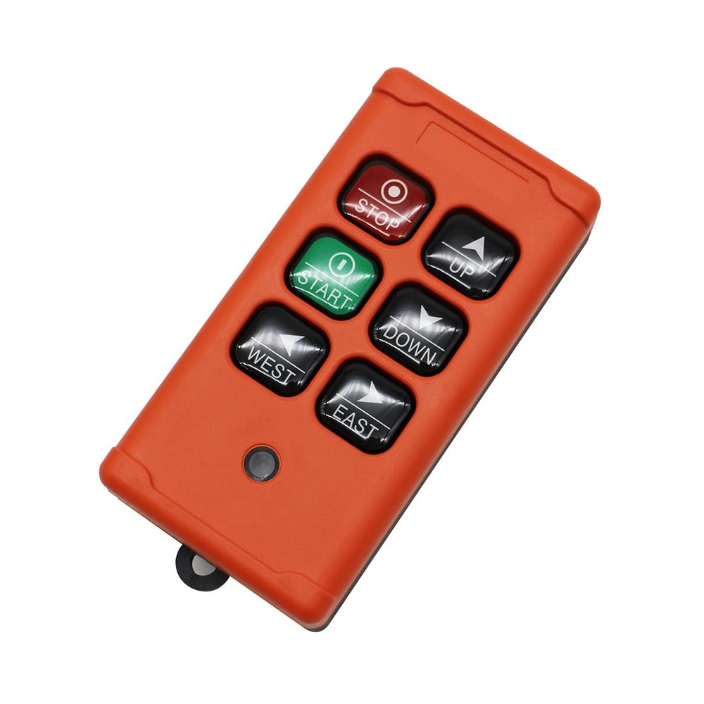 6 Buttons Wireless Crane Remote Control AC110V 1 Transmitters Industrial Chan...
