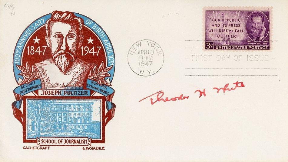 Theodore H. White- Signed First Day Cover (Journalist)
