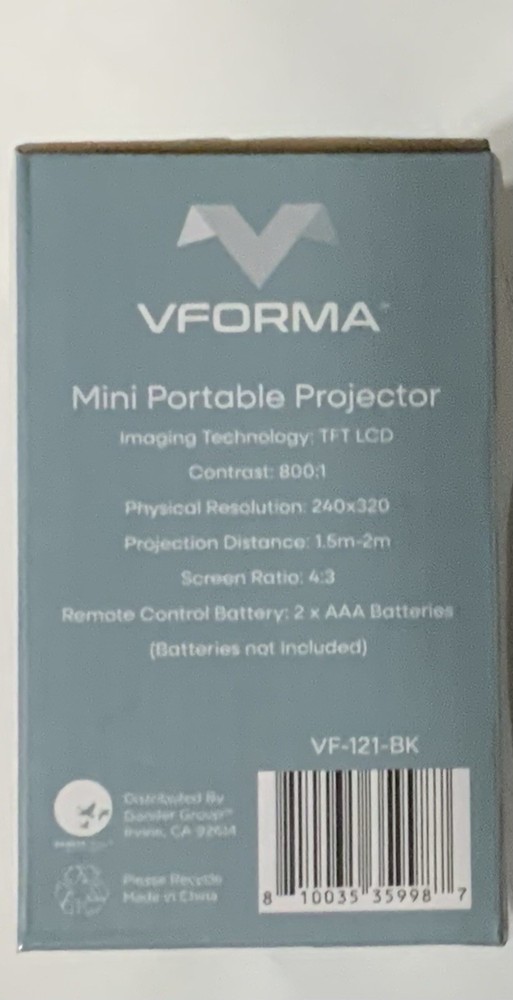 VForma Mini Portable Projector