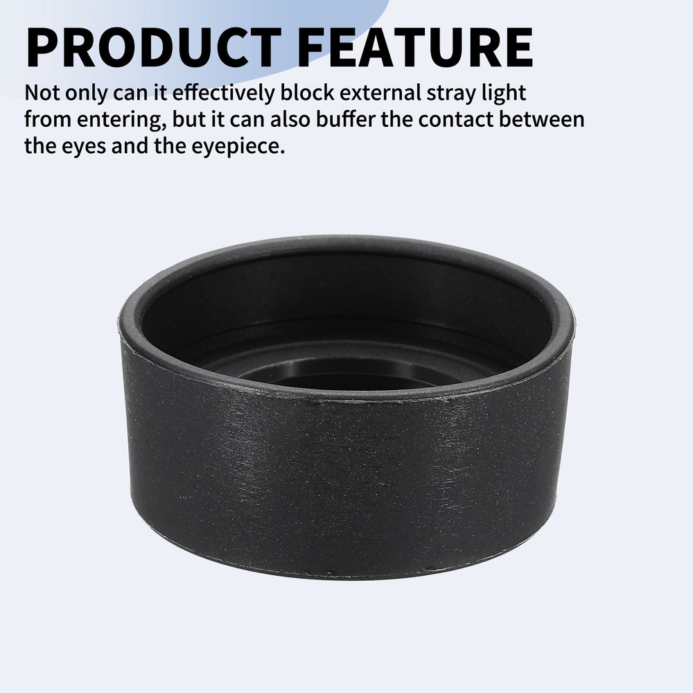 2 Pieces Rubber Eyepiece Cover Microscope 34-37mm, Black