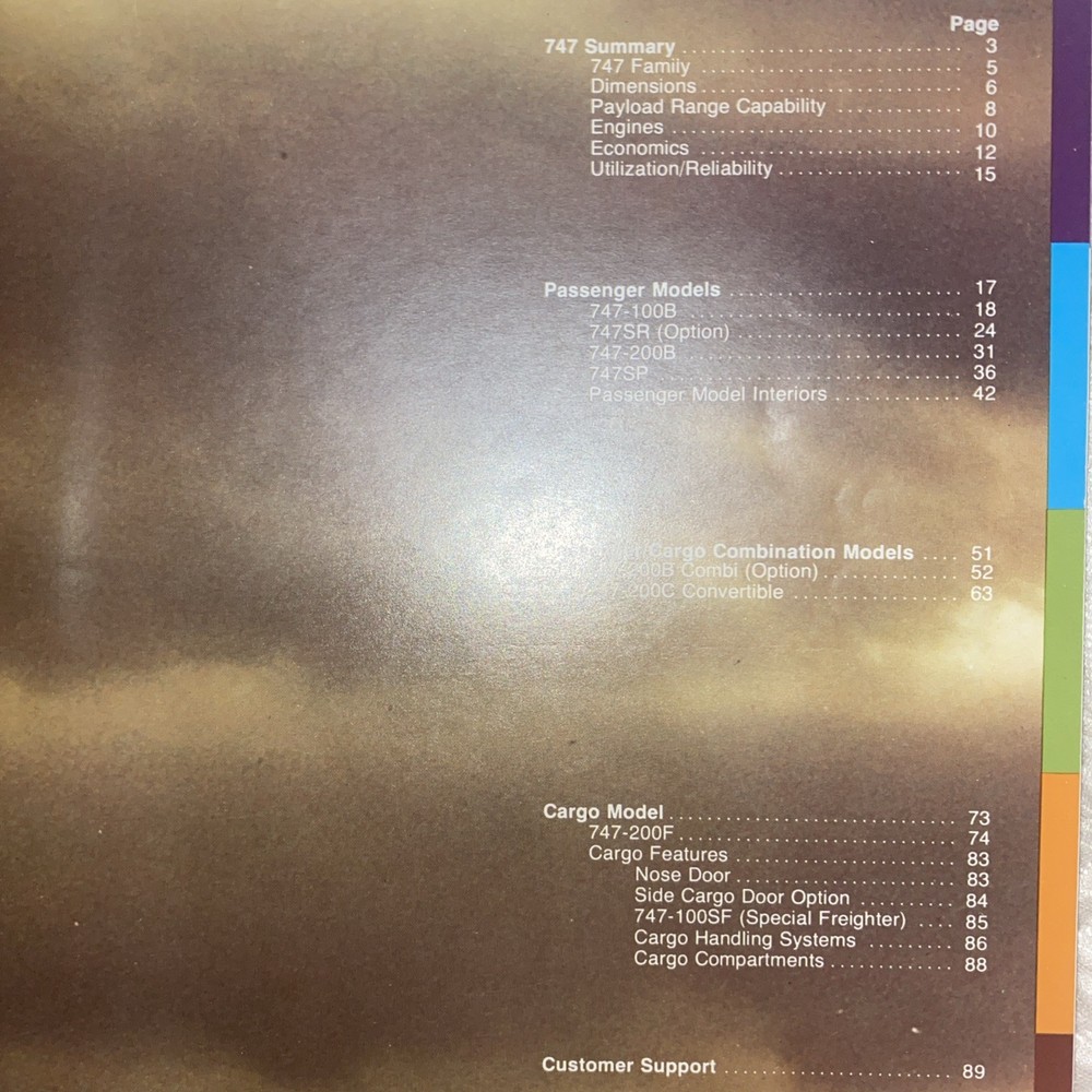 Boeing 747 A Technical Summary 1978