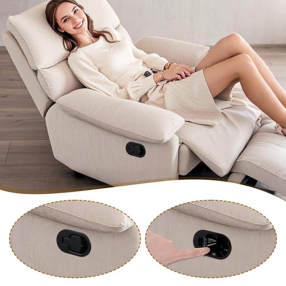 2 Set Recliner Handle Parts with Pull Cable Durable Recliner Release Pull Han.