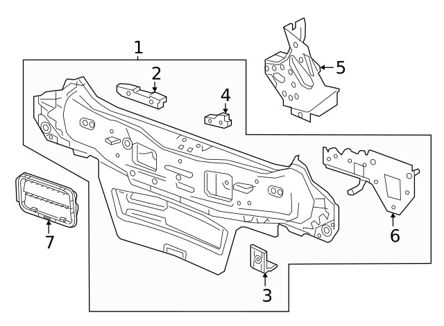 Genuine GM Rear End Panel 42763626