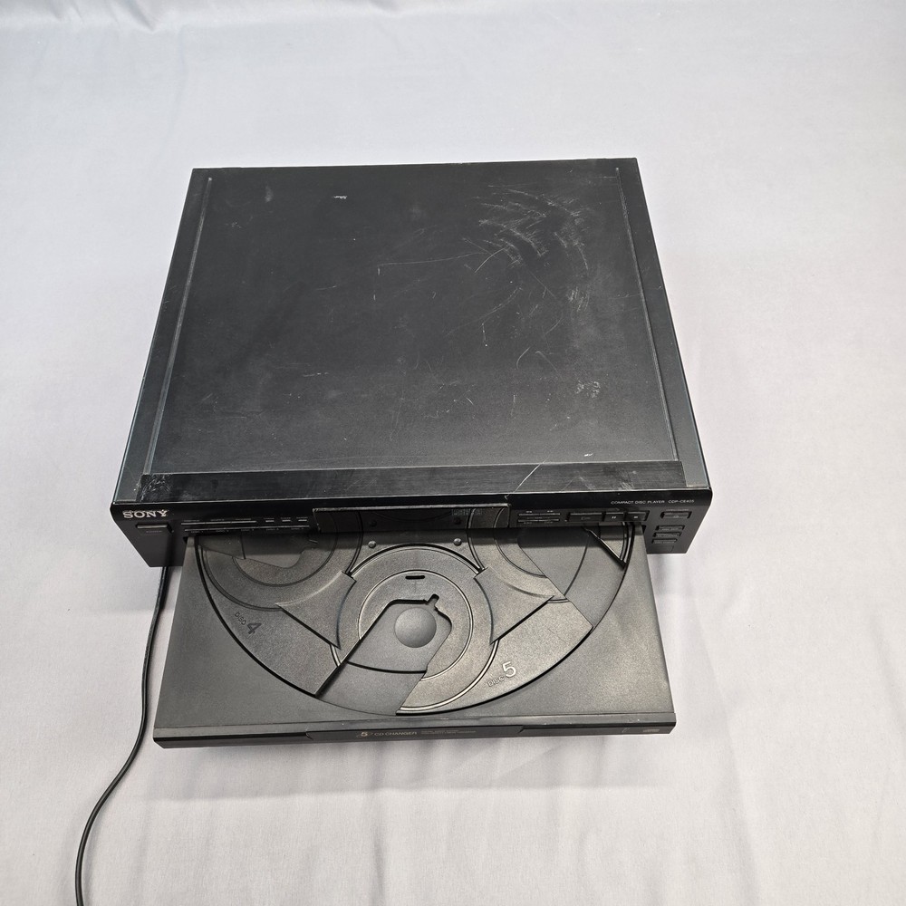 Sony CDP-CE405 Compact Disc Multi Player 5 CD Changer TESTED & WORKS No Remote