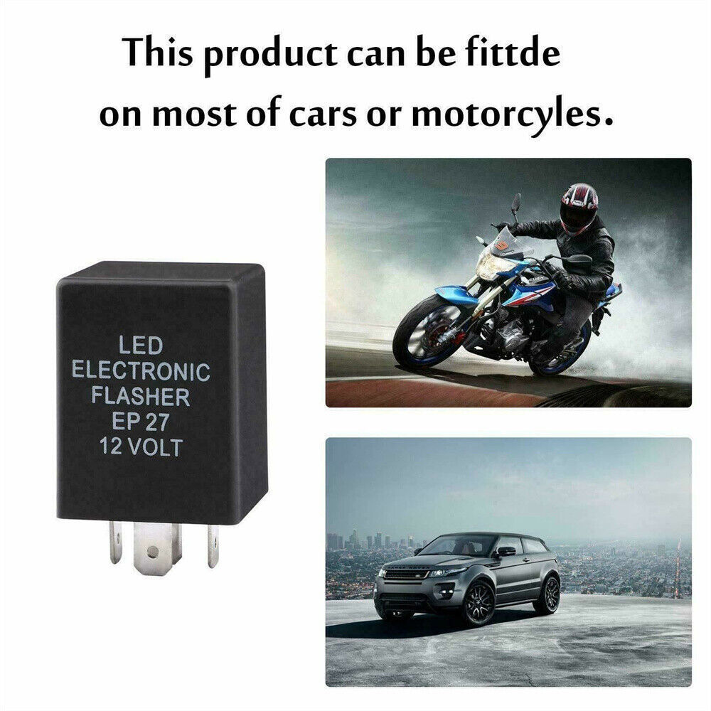 5-Pin EP27 FL27 Electronic LED Flasher Relay Fix As Turn Signal Hyper Flash Fix
