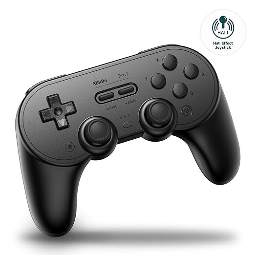 8BitDo Pro 2 Bluetooth Gamepad Hall Edition Black Switch PC Android Apple Steam