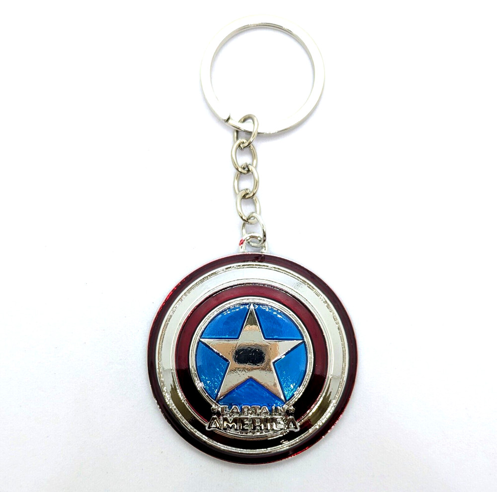 CAPTAIN AMERICA KEYCHAIN Marvel Comics Shield Superhero Key Chain/Keyring Gift