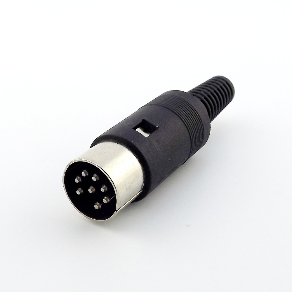 5pcs DIN Plug Male Plug Cable Connector 8 Pin With Plastic Handle