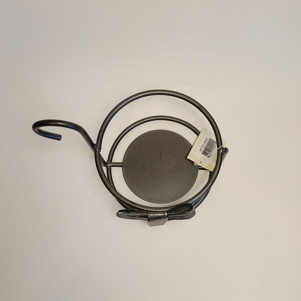 Rod Iron Large Jar Candle Holder with Bow Accent