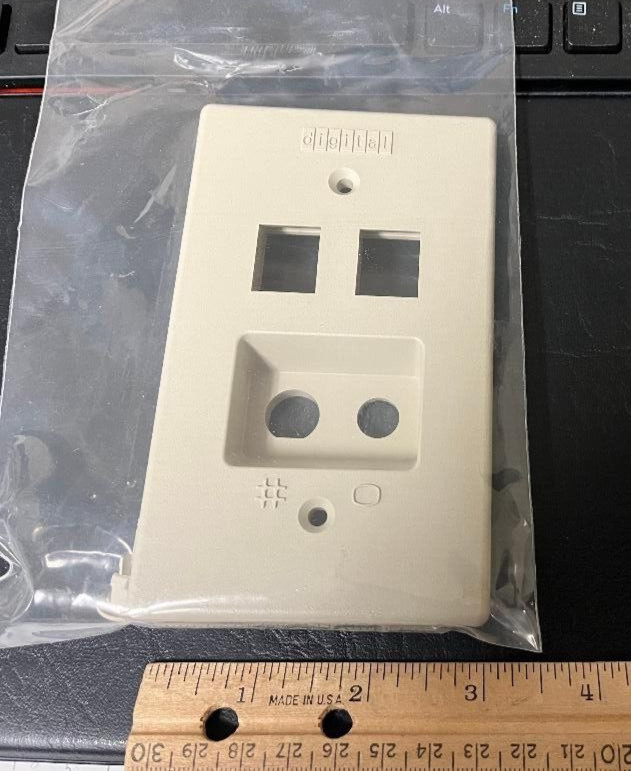 Digital Dual Outlet Phone & Cable Jack Flush Mounted Connector with Hardware New