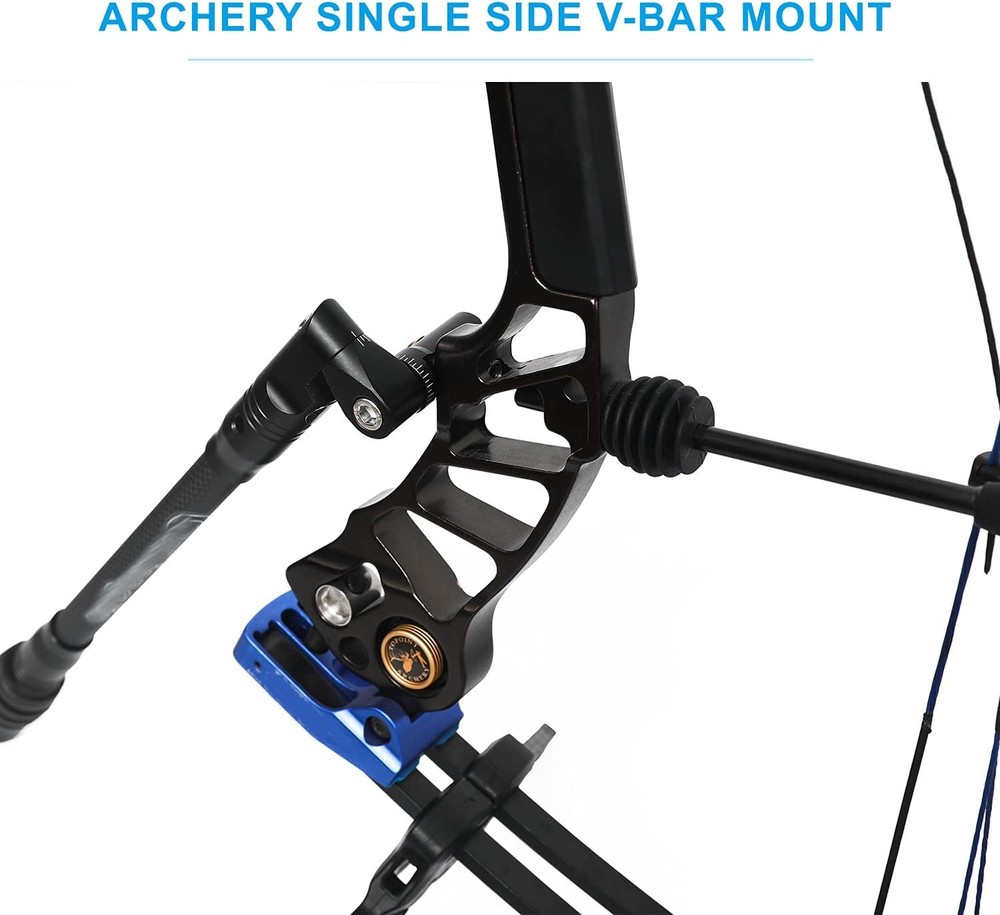 Adjustable V-Bar Mount Stabilizer Quick Disconnect for Compound Archery Bow