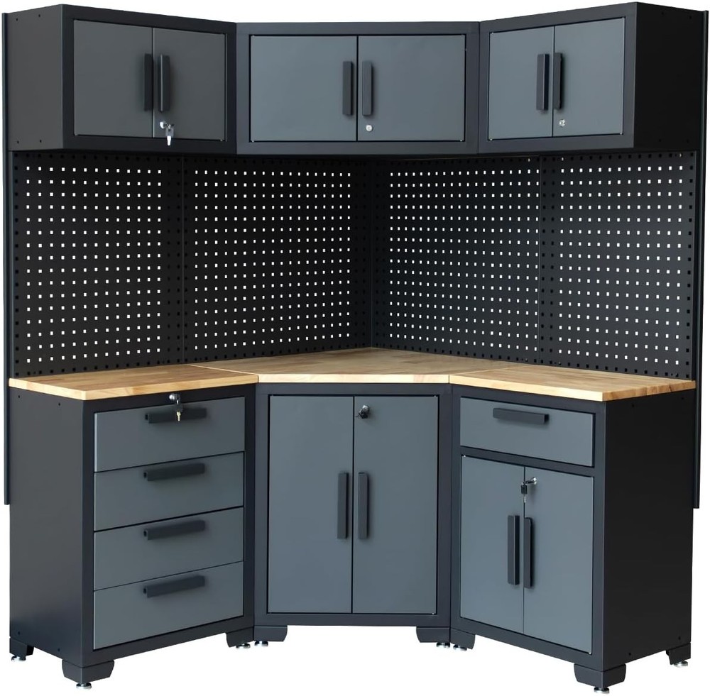 Garage Cabinet Set Workshop Set Metal Cabinets Storage System Tool Boxs Cabinet