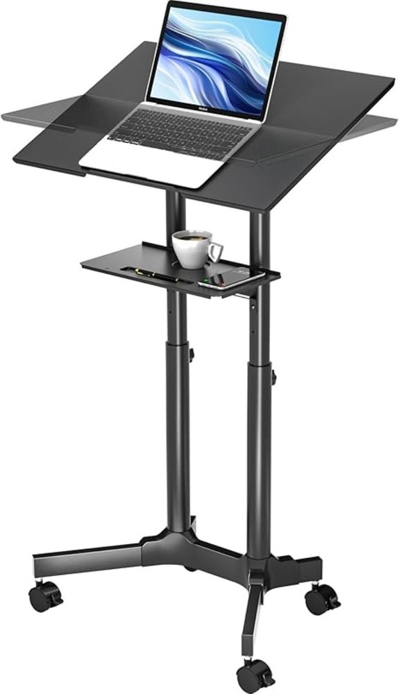 BONTEC Lecterns & Podiums Portable Mobile Standing Laptop Desk,Height Adjustable
