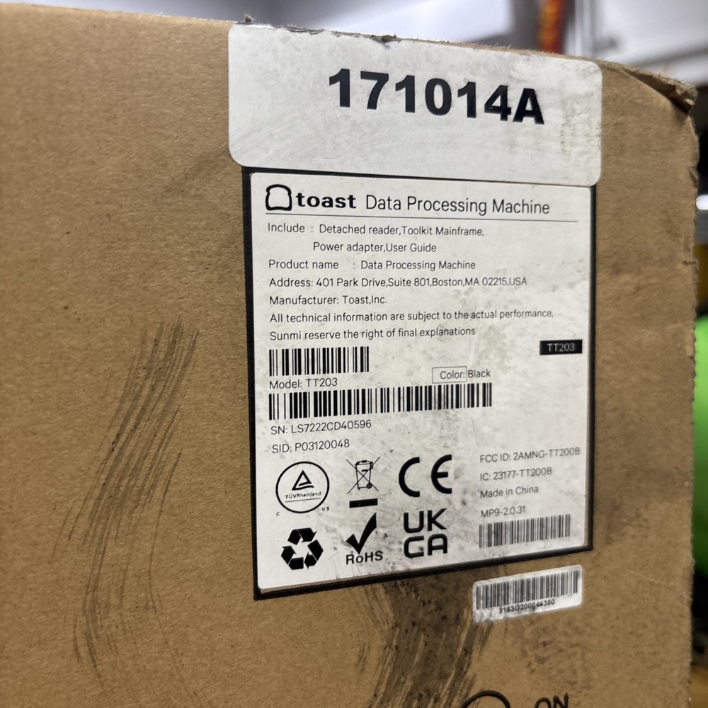 Toast TT203 POS System Touch Screen Data Processing Machine - NEW OPEN BOX! #V6