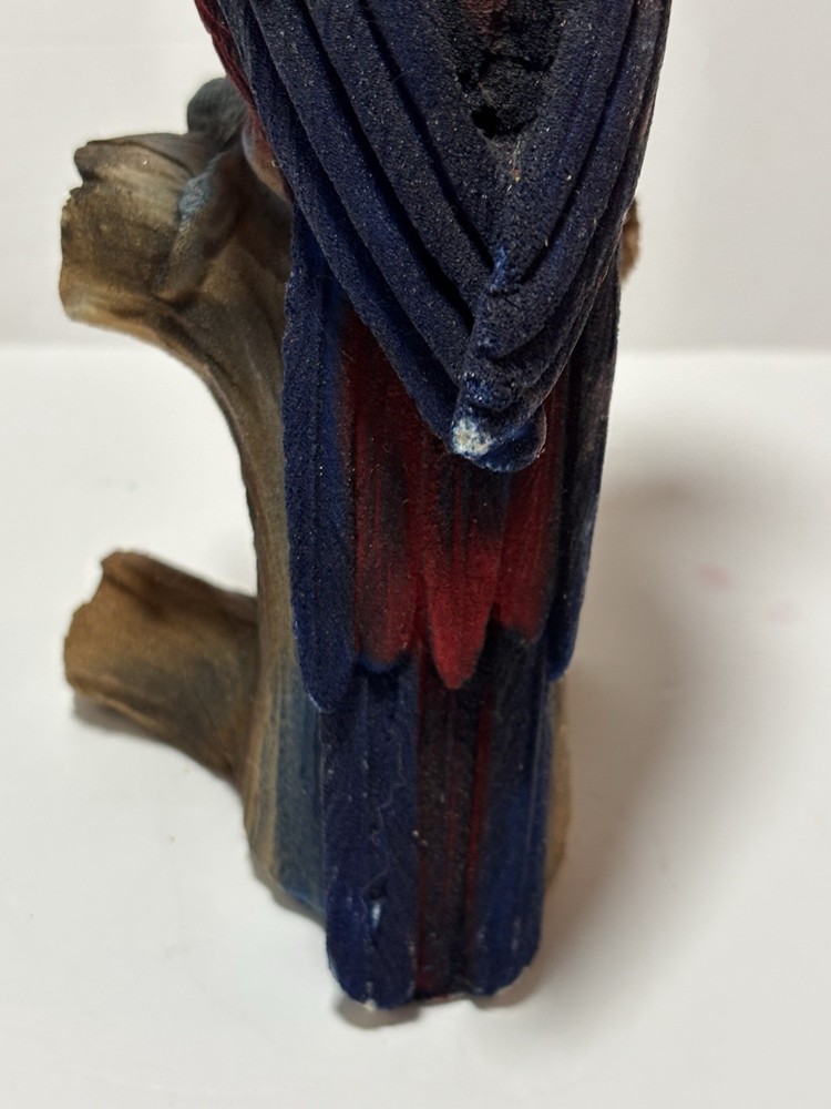 Vintage Sand Art Parrot/ Macaw, 9” Tall