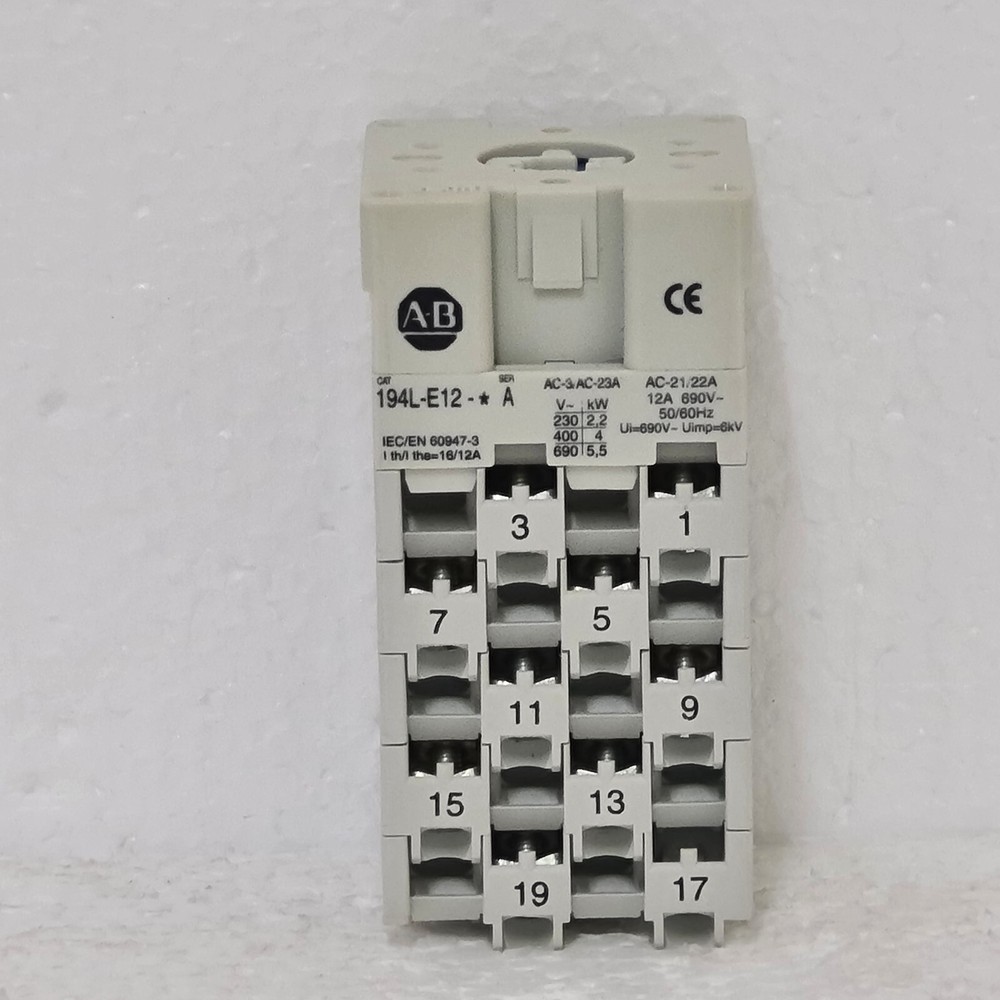Allen Bradley 194L-E12-4503 Inductive Load-Rated Control/Load Switch
