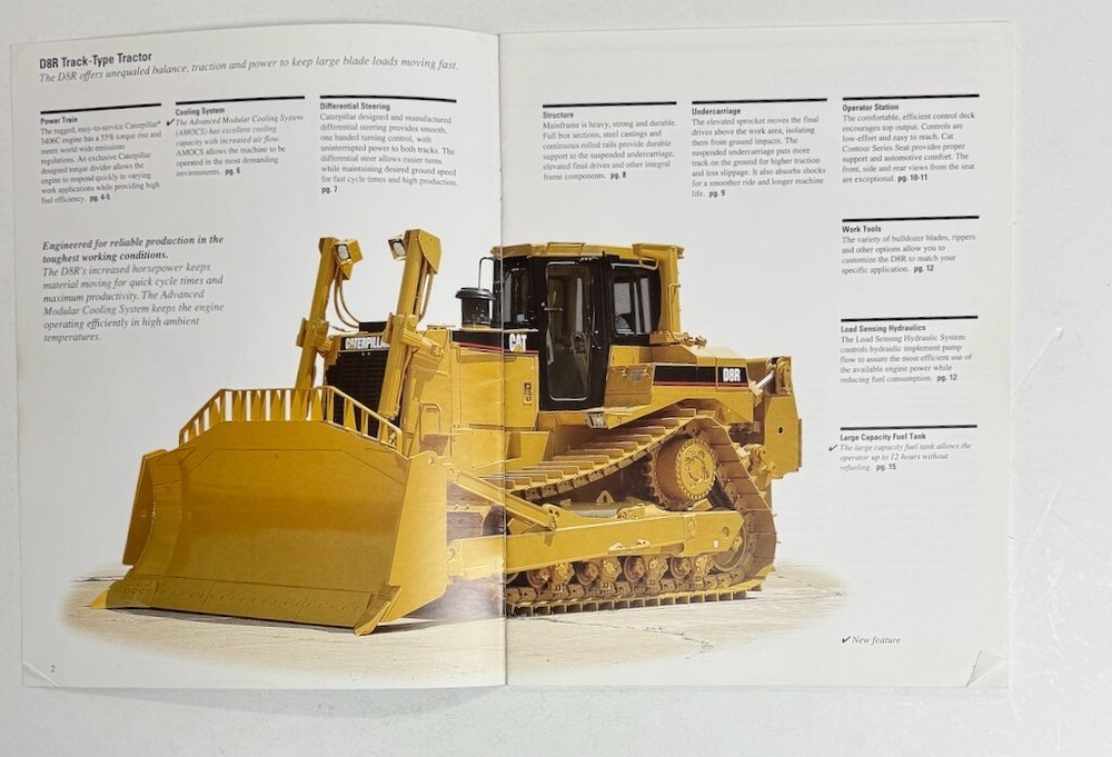 CATERPILLAR BROCHURE D8R Track Type Tractor