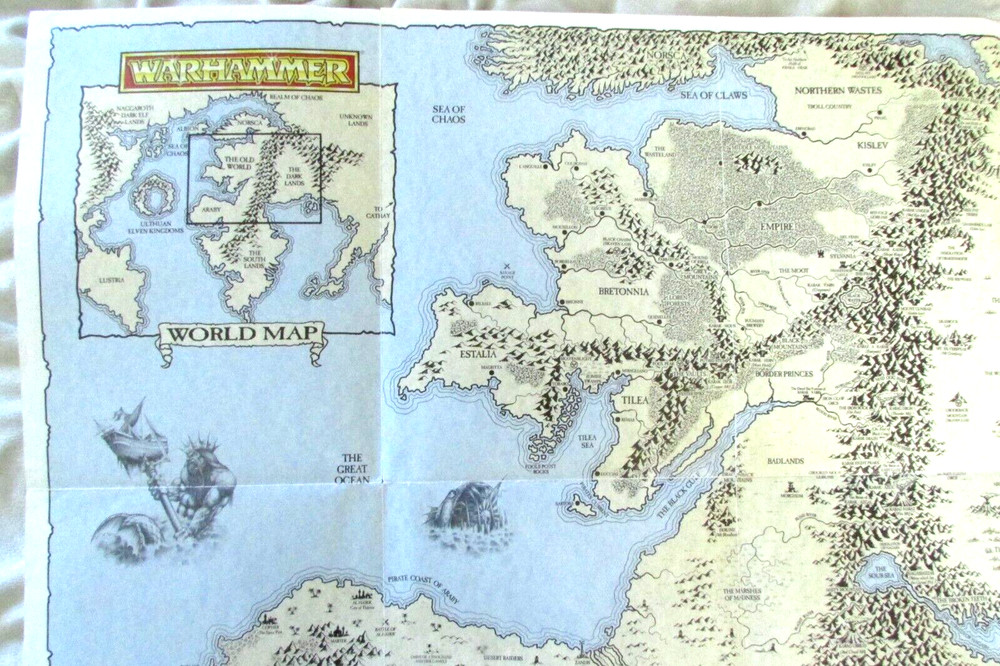 OOP Citadel / Warhammer Paper Empire / Chaos World Map 1994