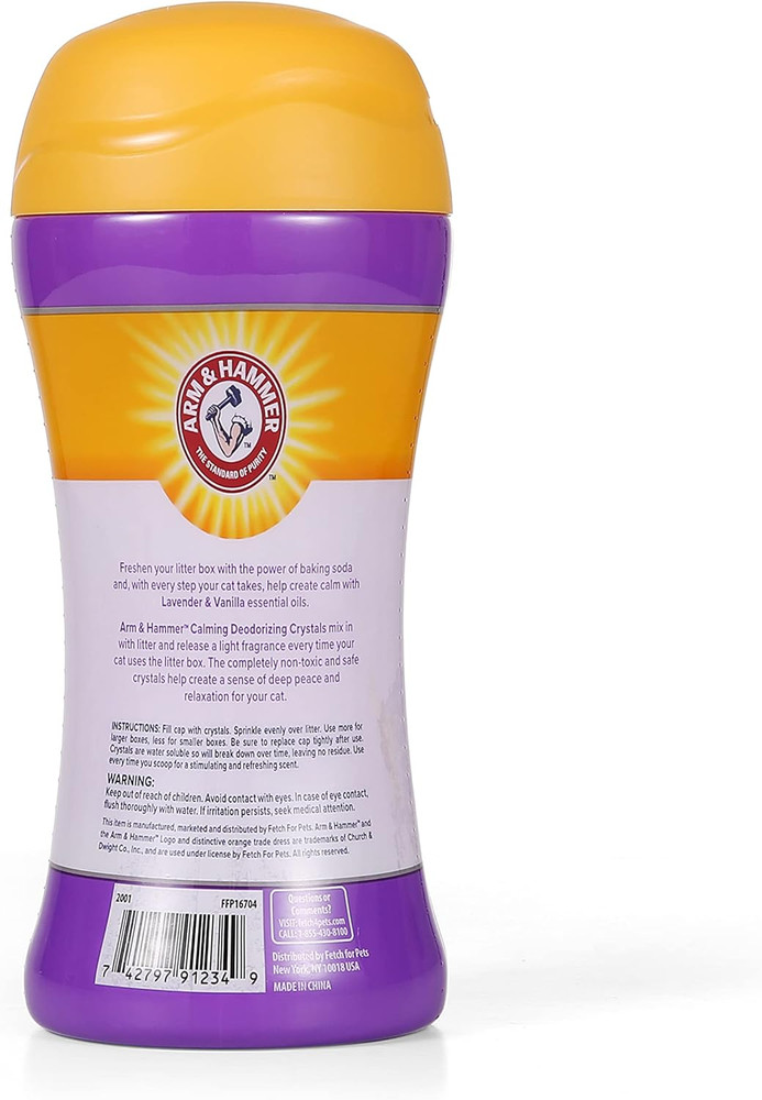Cat Litter Deodorizing Crystals with Baking Soda, Odor Neutralizer, Dissolving L