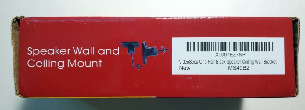 VideoSecu Mount MS40B2 Wall & Ceiling Speaker Mounts Black Pair